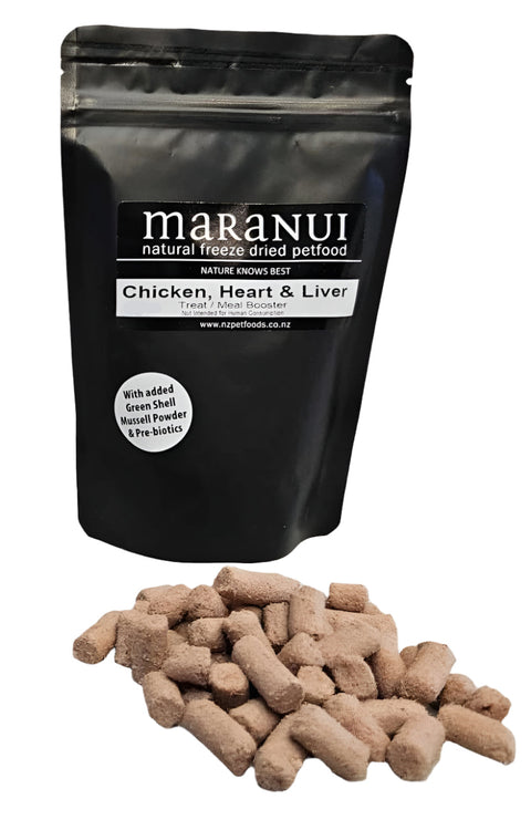 Freeze Dried Chicken, Heart & Liver Pellets - 70gms