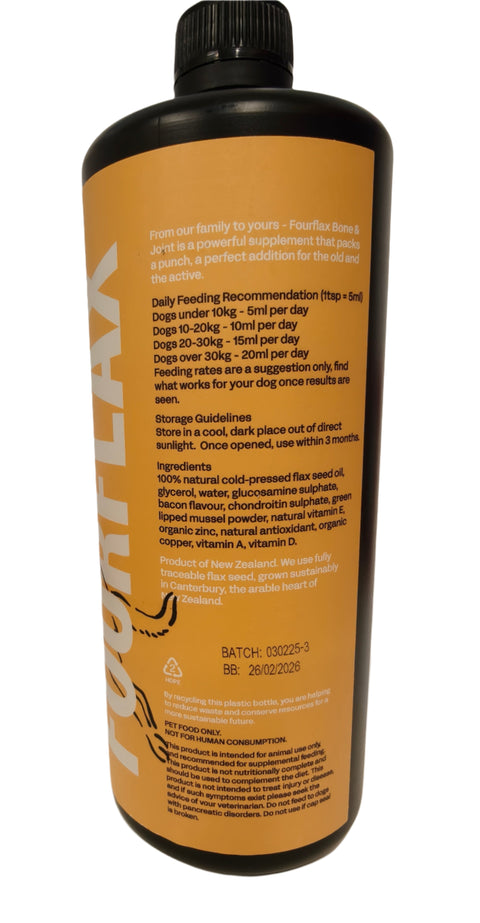Fourflax Canine Bone & Joint 500ml and 1lt