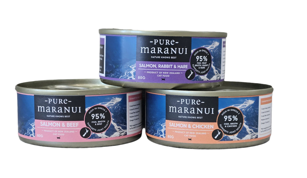 Pure Maranui Canned Cat Food - 24 per tray (mixed trays available)